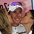 Andy Schleck in the white jersey after stage 11 of the Giro d'Italia 2007